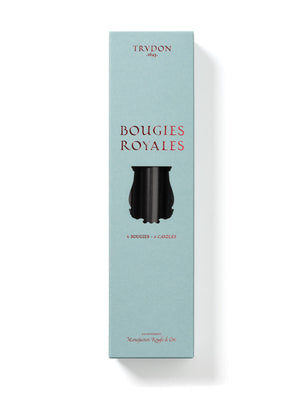 Trudon Royale Taper Candle Black. Box of 6.