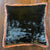 Anke Drechsel Silk Velvet Nightshade Pillow with Peach Rose Fringe 20" x 20"
