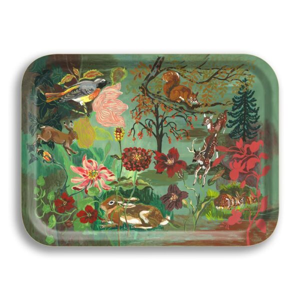 Nathalie Lete La Foret Enchantee Decorative Birchwood Tray - ISLES