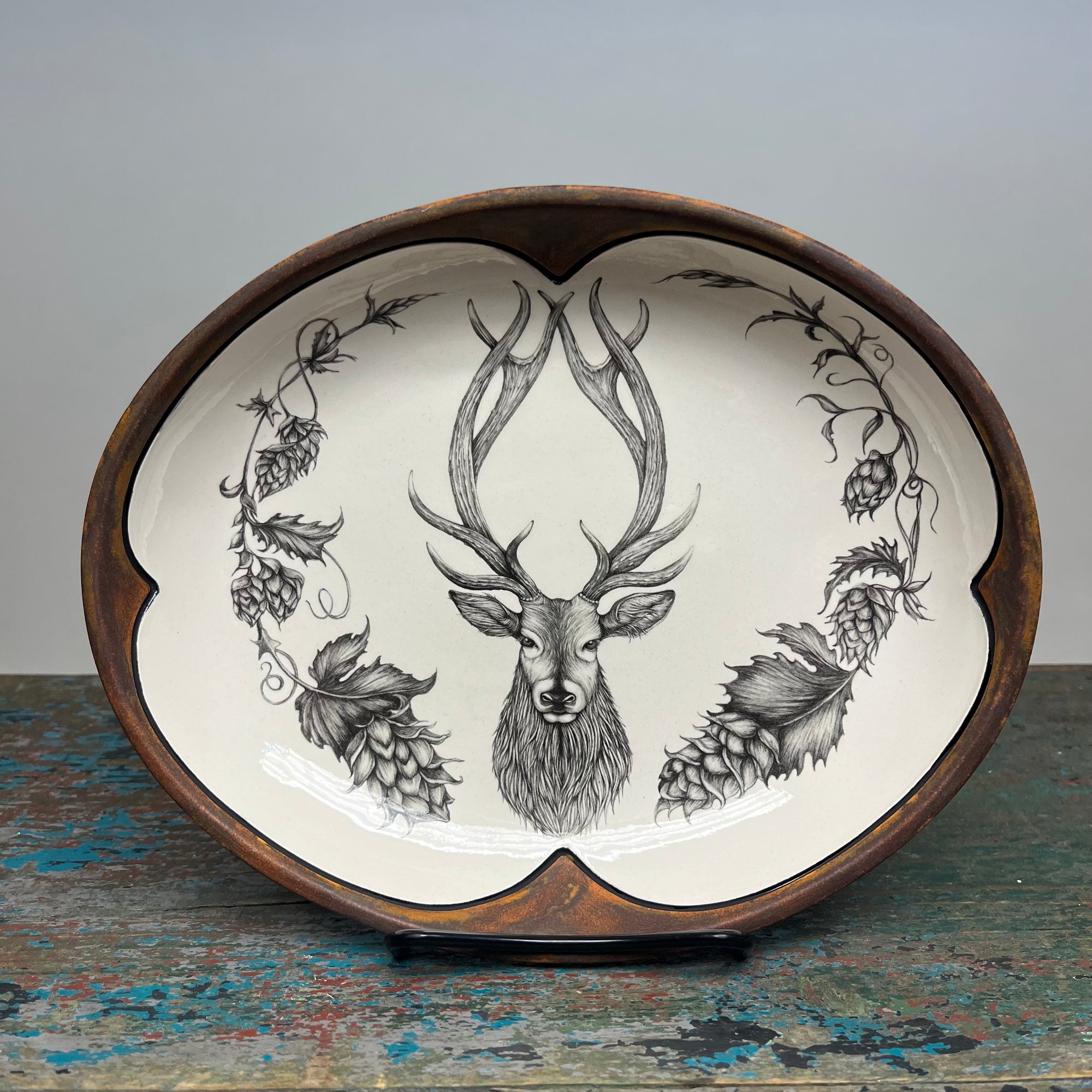 Laura Zindel Red Stag Small Serving Dish