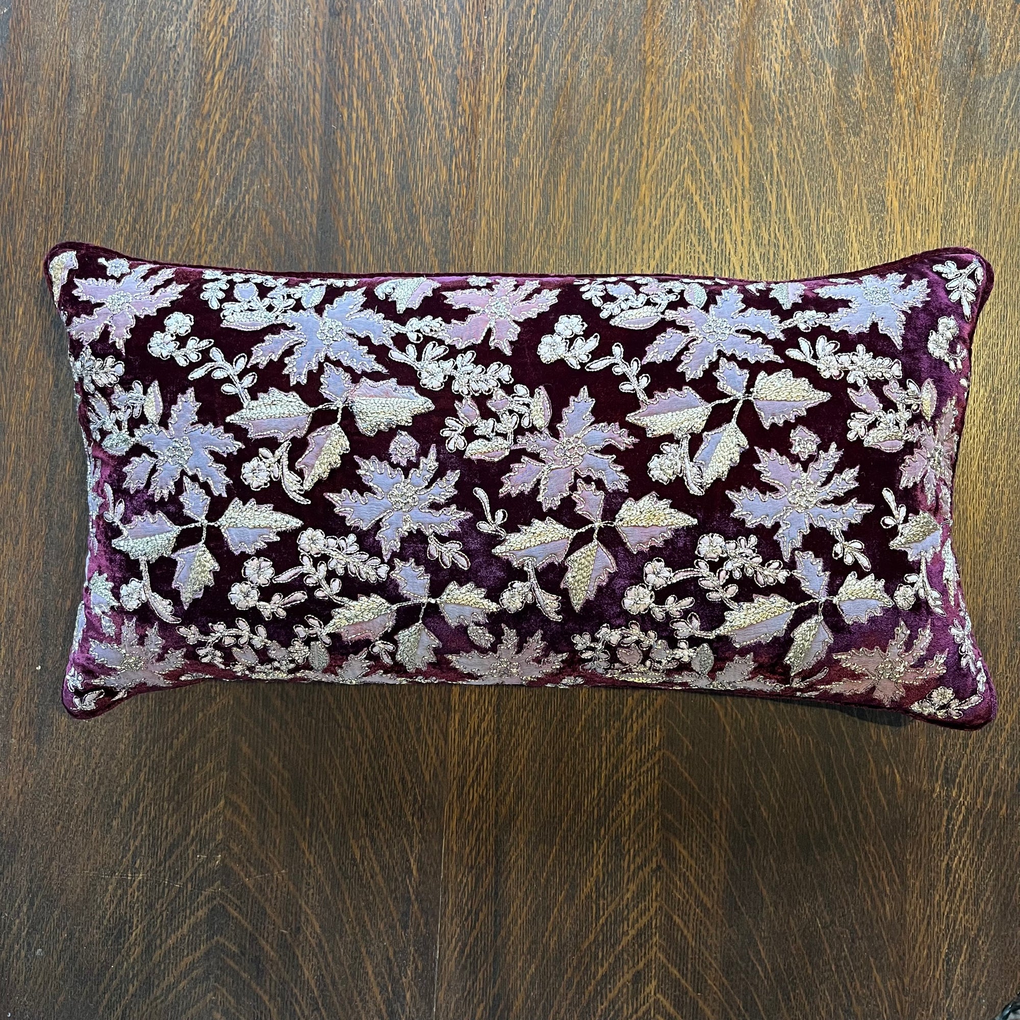 Anke Drechsel Alice Mulberry Silk Velvet 10" x 20" Pillow