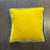Anke Drechsel Silk Velvet Citrine Pillow 10.6" x 10.6" with Silver Fringe