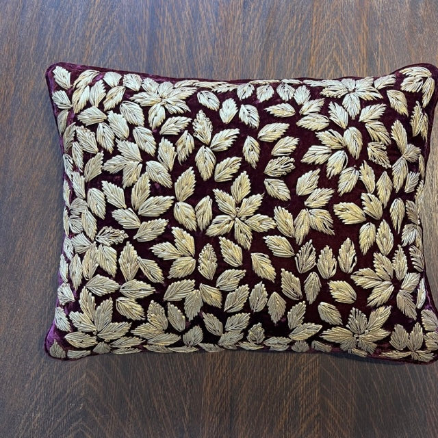 Anke Drechsel Enny Mulberry Silk Velvet 12" x 16" Silk Velvet Pillow