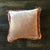 Anke Drechsel Pink Quartz Silk Pillow with Peach Rose Fringe 12" x 12"