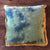 Anke Drechsel Shaded Lagoon Silk Velvet Pillow with Gold Fringe 20" x 20"