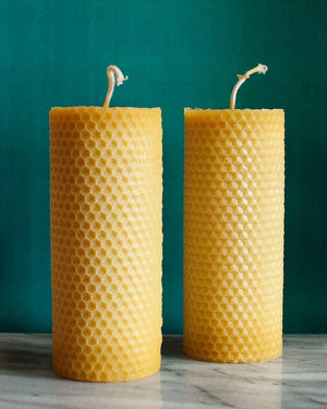 Ambroise Beeswax Pillar Candle Box of 2