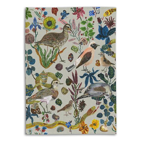 Birds In The Dunes Tea Towel by Nathalie Lete