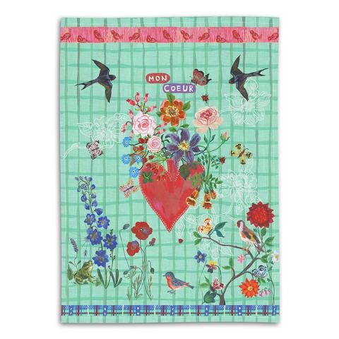Mon Coeur Tea Towel by Nathalie Lete