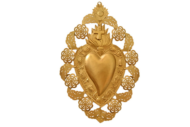 Maje Sacred Heart Ex-Voto Gold