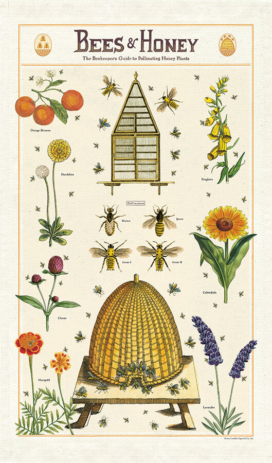 Bees and Honey Tea Towel