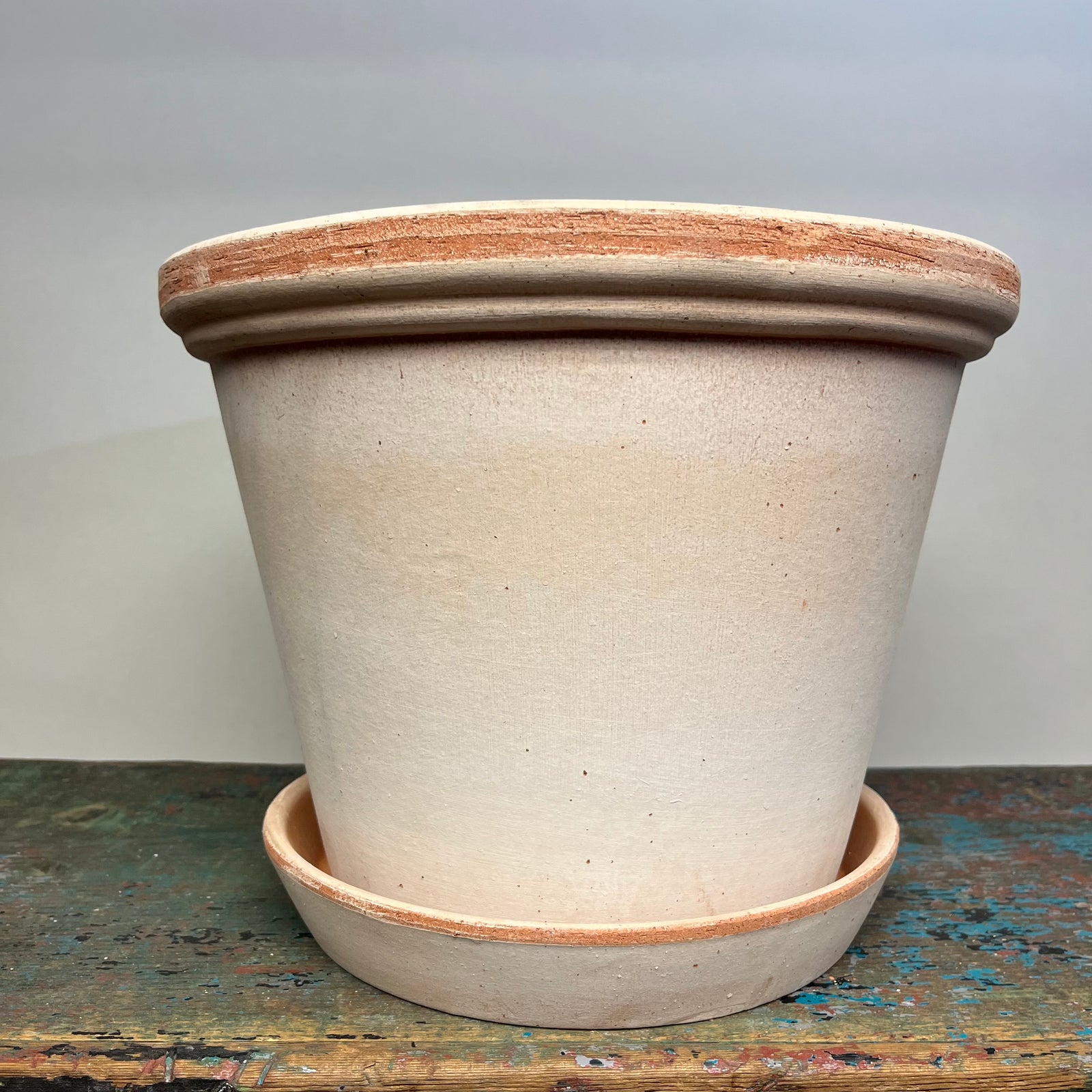 Bergs #30 Flora Pot with Saucer in Raw Rosa