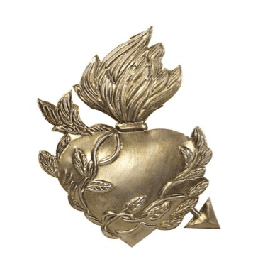 Fleche Sacred Heart Ex Voto Gold