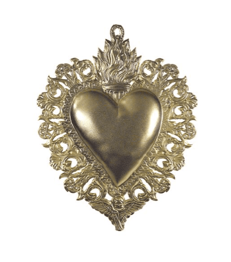 Maria Grand Sacred Heart Silver Ex Voto