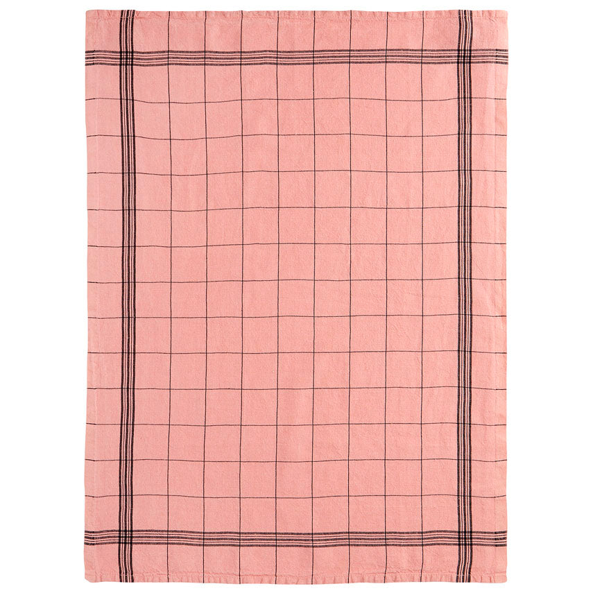 French Bistro Linen Tea Towel Pink