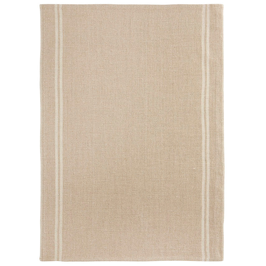 French Country Linen Tea Towel Ecru