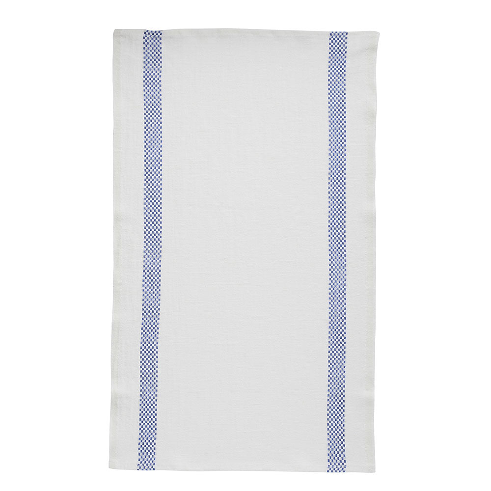 French Lustucru Linen Tea Towel White/Blue