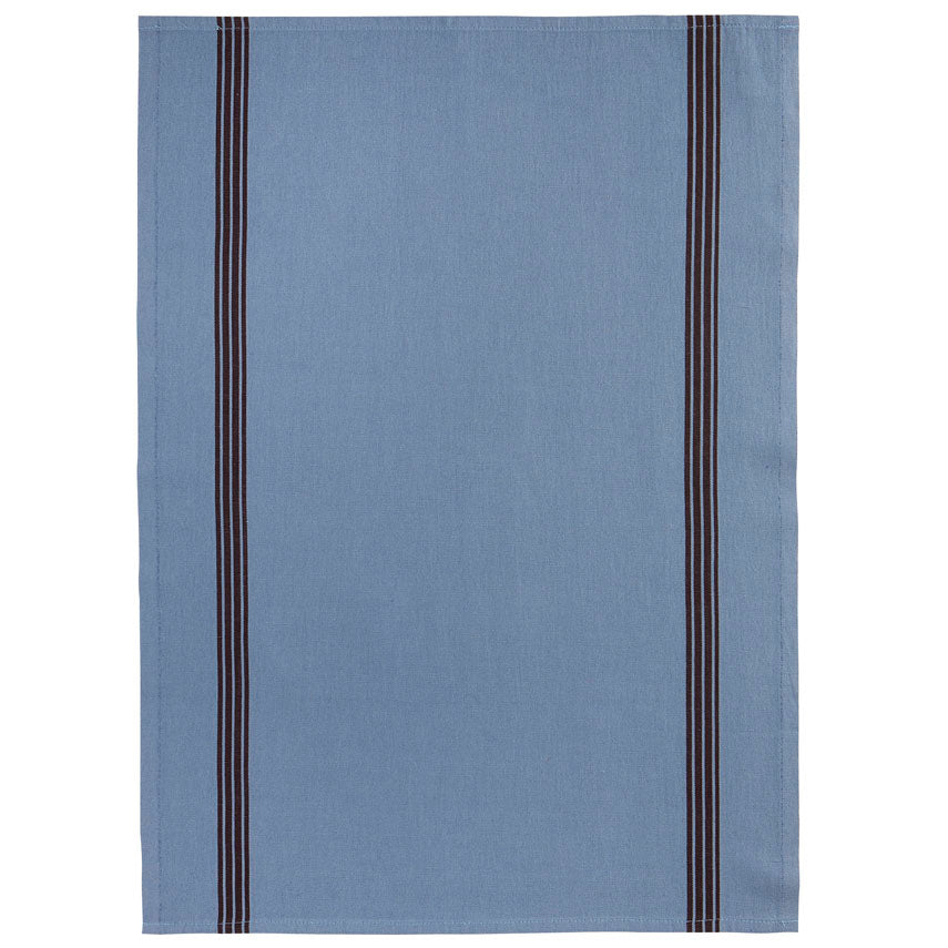 French Piano Linen/Cotton Tea Towel Prusse Blue