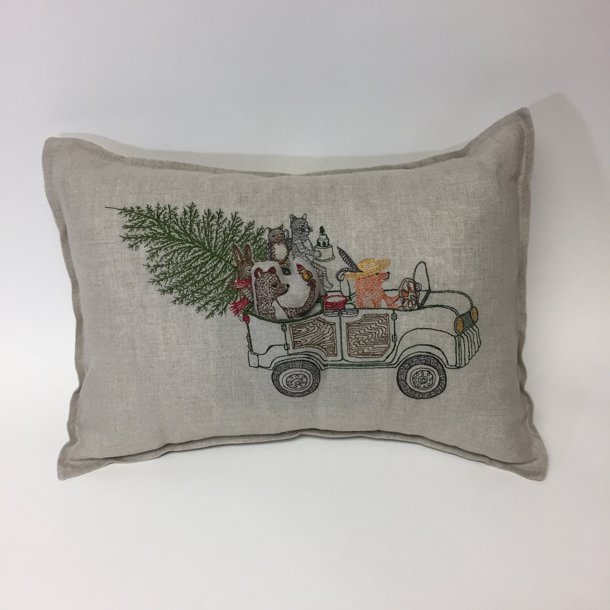 Christmas Tree Car Pocket Pillow