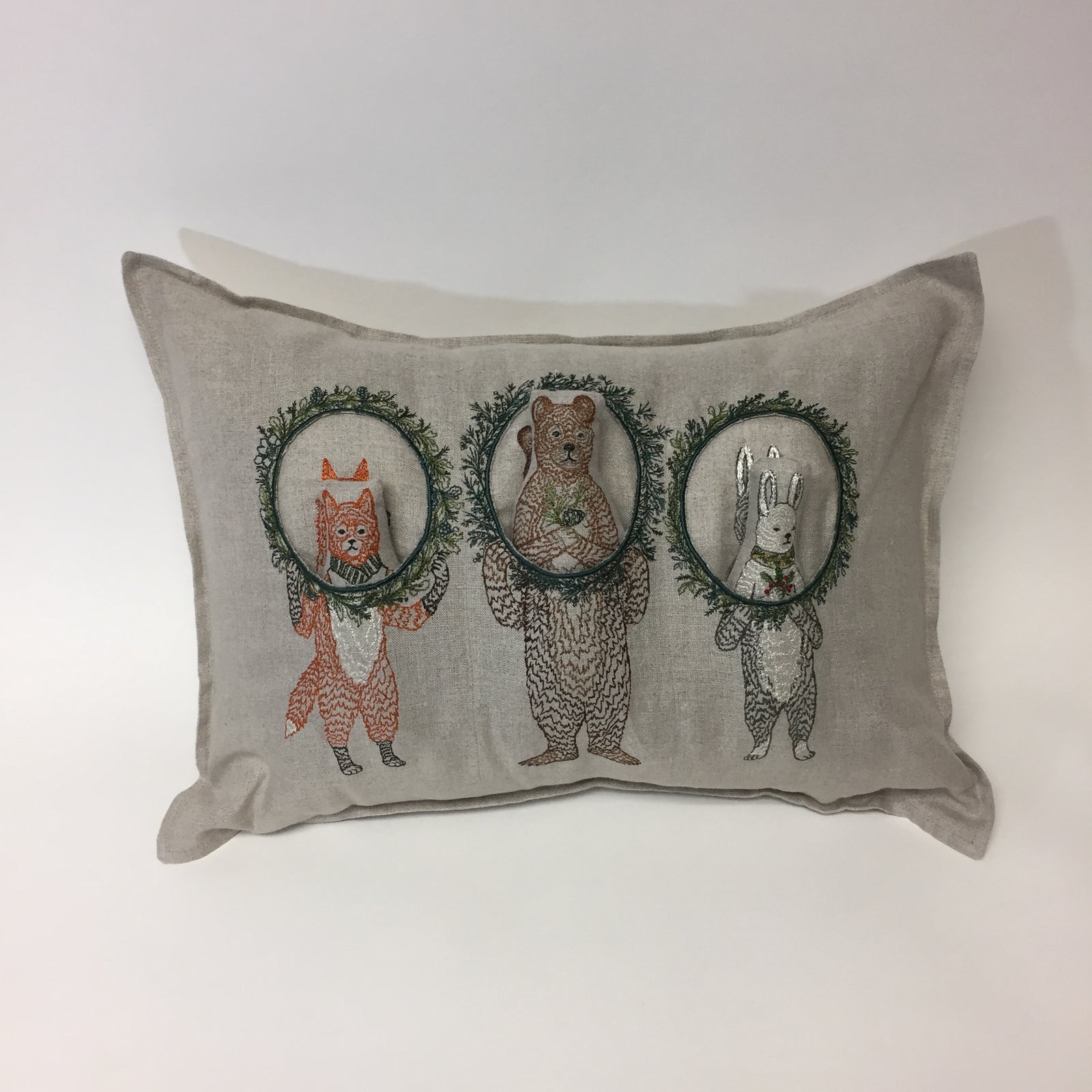 Christmas Wreath Trio Pocket Pillow