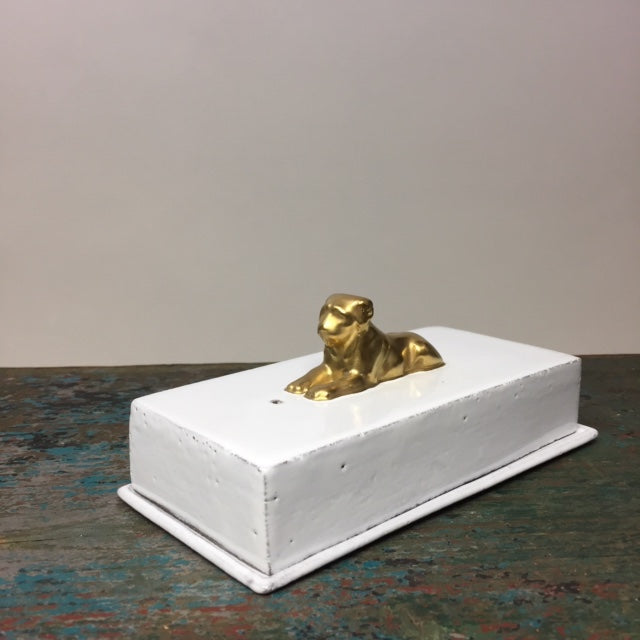 Astier de Villatte Gold Lion Incense Box