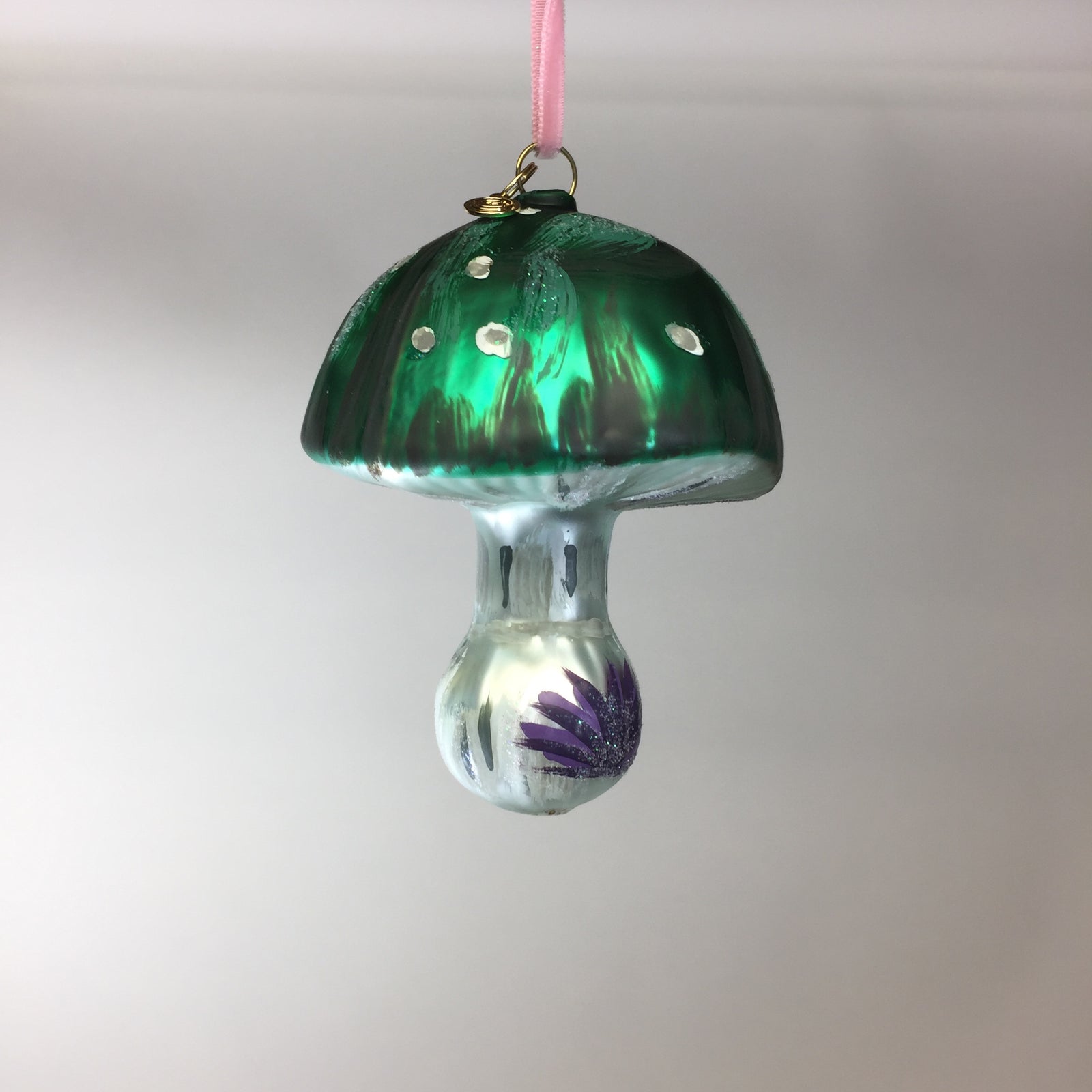 Green Glass Mushroom 1 Ornament by Nathalie Lete