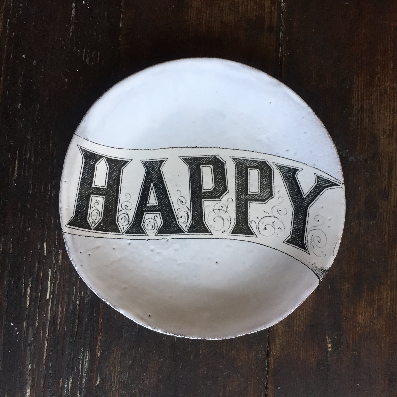 Astier de Villatte John Derian Happy Plate