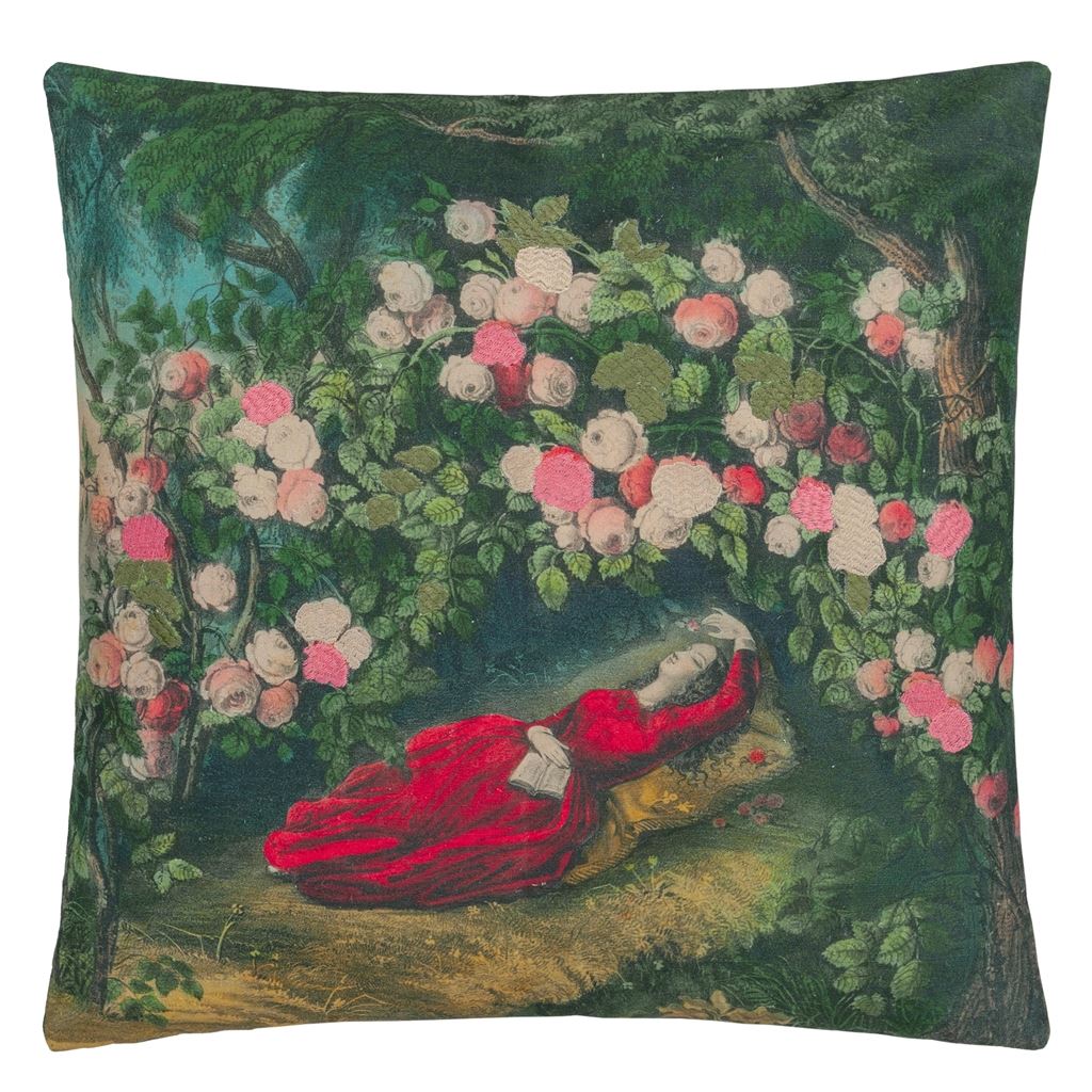 John Derian Bower of Roses Decorative Pillow 20" x 20"