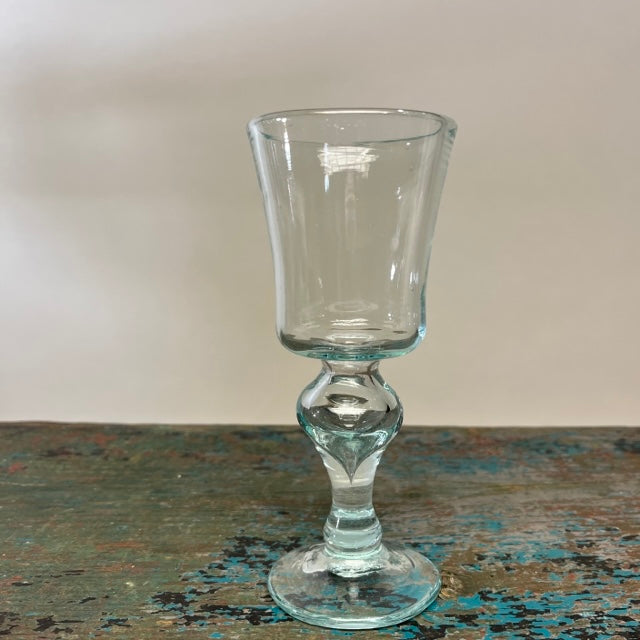 White Wine Glass Vert Fumé - La Soufflerie - Hand blown glass