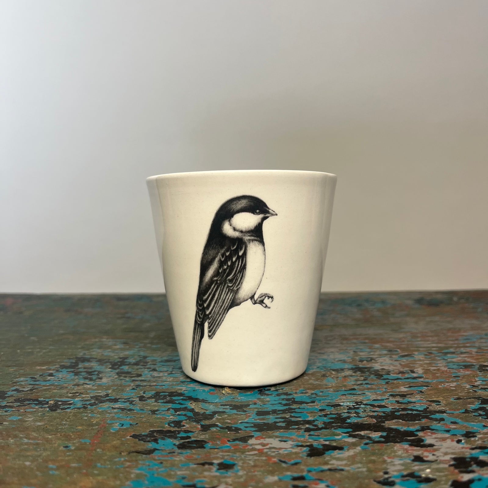 Laura Zindel Black Capped Chickadee Bistro Cup