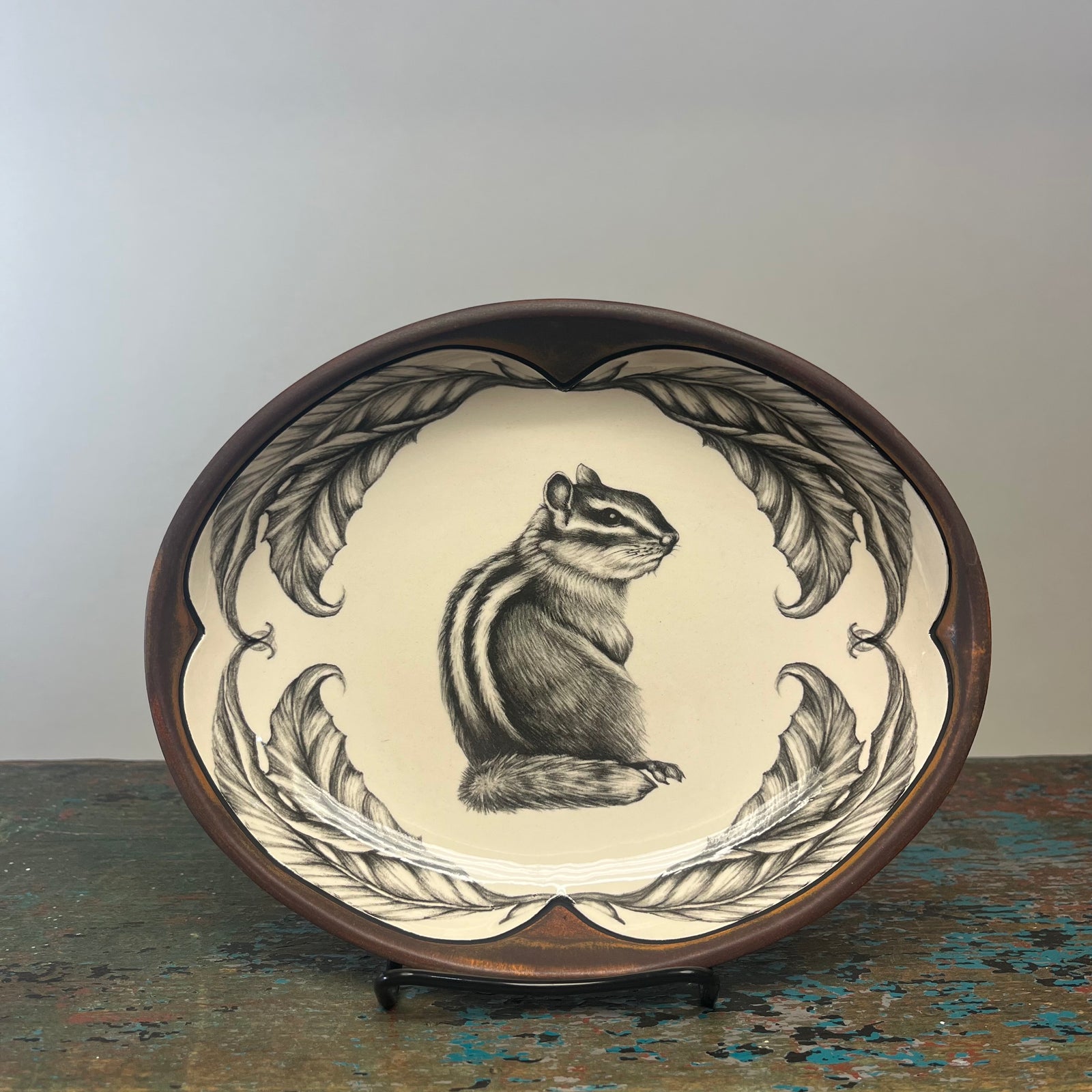 Laura Zindel Chipmunk #3 Small Serving Dish