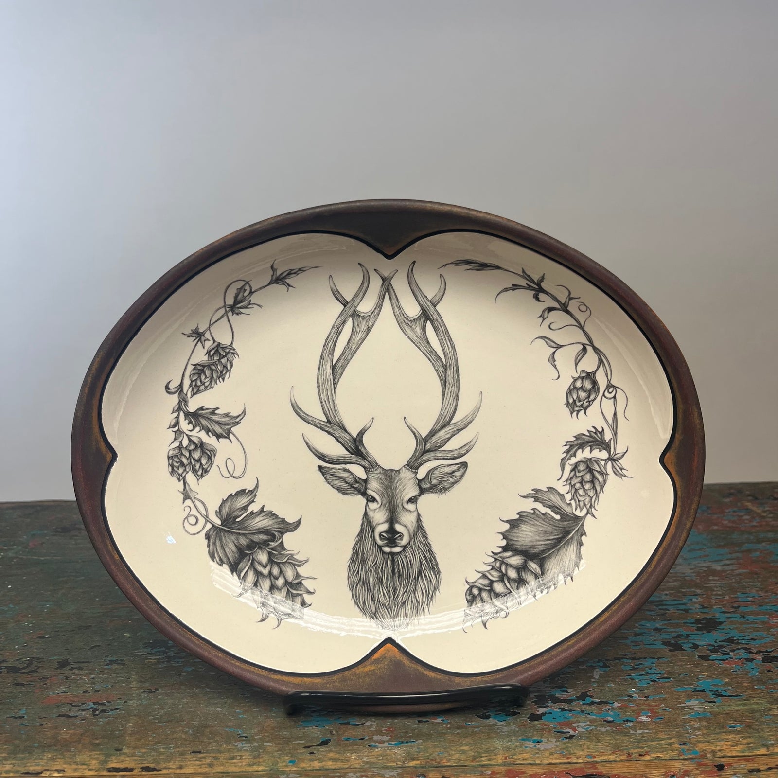 Laura Zindel Red Stag Small Serving Dish