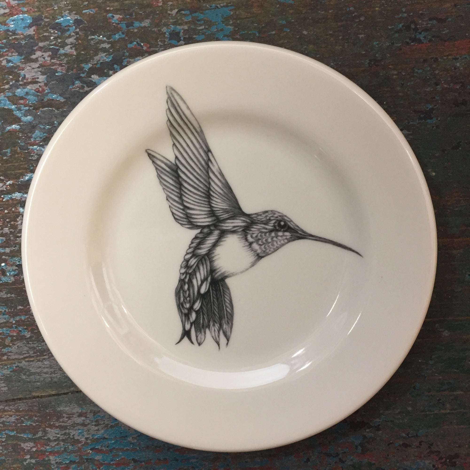 Laura Zindel Hummingbird #4 Bistro Plate