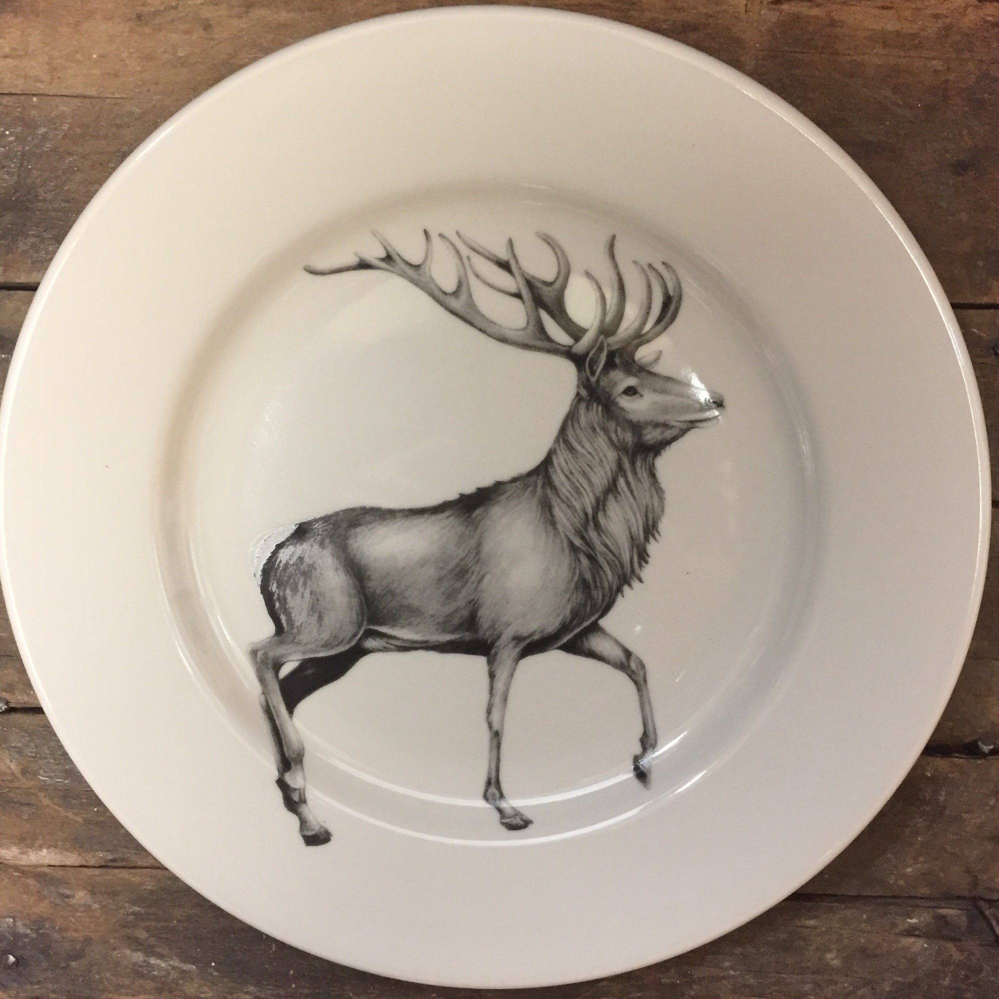 Laura Zindel Red Buck Dinner Plate