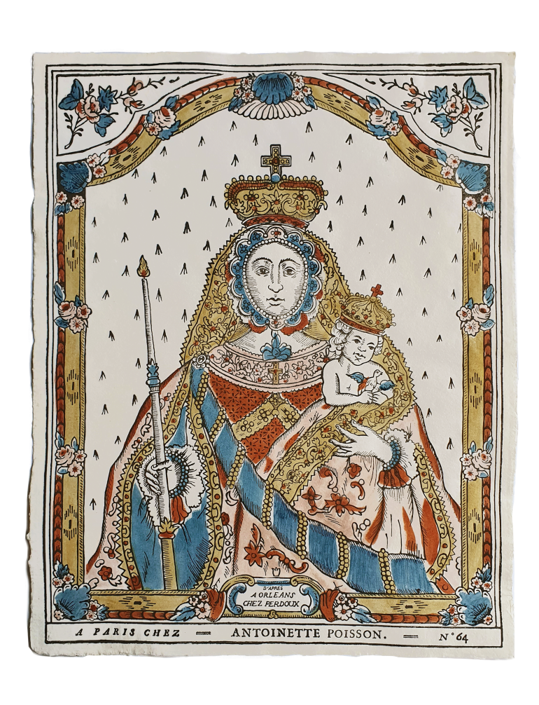 Madonna and Infant Domino Paper by Antoinette Poisson