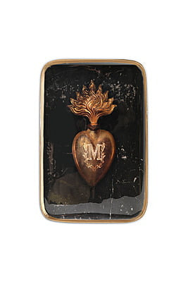 Mona Enameled Aluminum Heart Tray