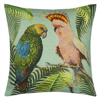 Parrots and Palm Pillow by John Derian