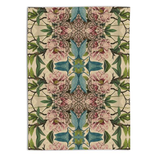 Peonies Tea Towel by PatchNYC