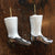 Practical Shoe Pair of Hooks in Deluxe Silver by Kuhn Keramik