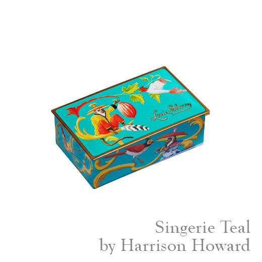 Louis Sherry Singerie Teal 2 piece Truffle Tin