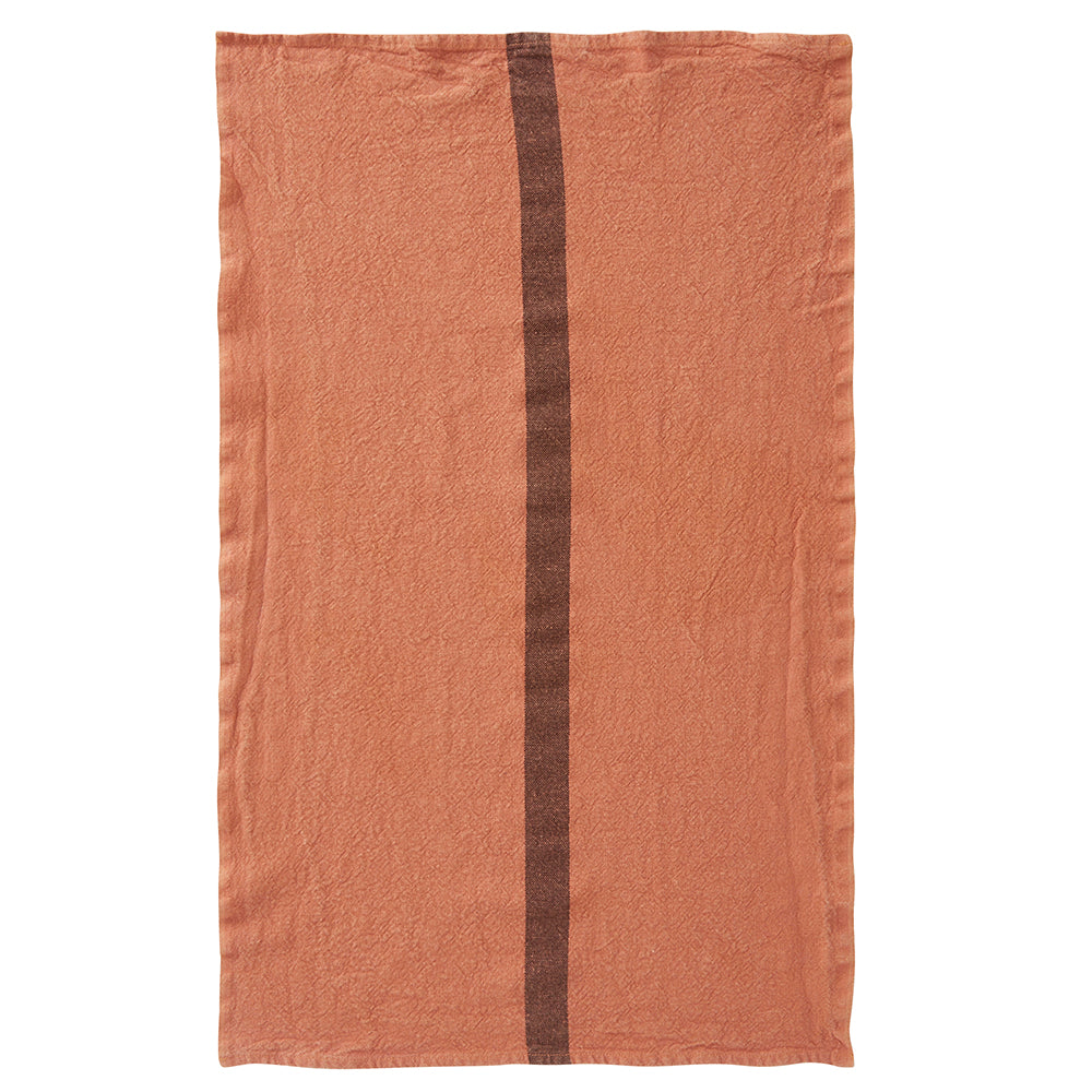 Charvet Editions Linen Doudou Terracotta Tea Towel