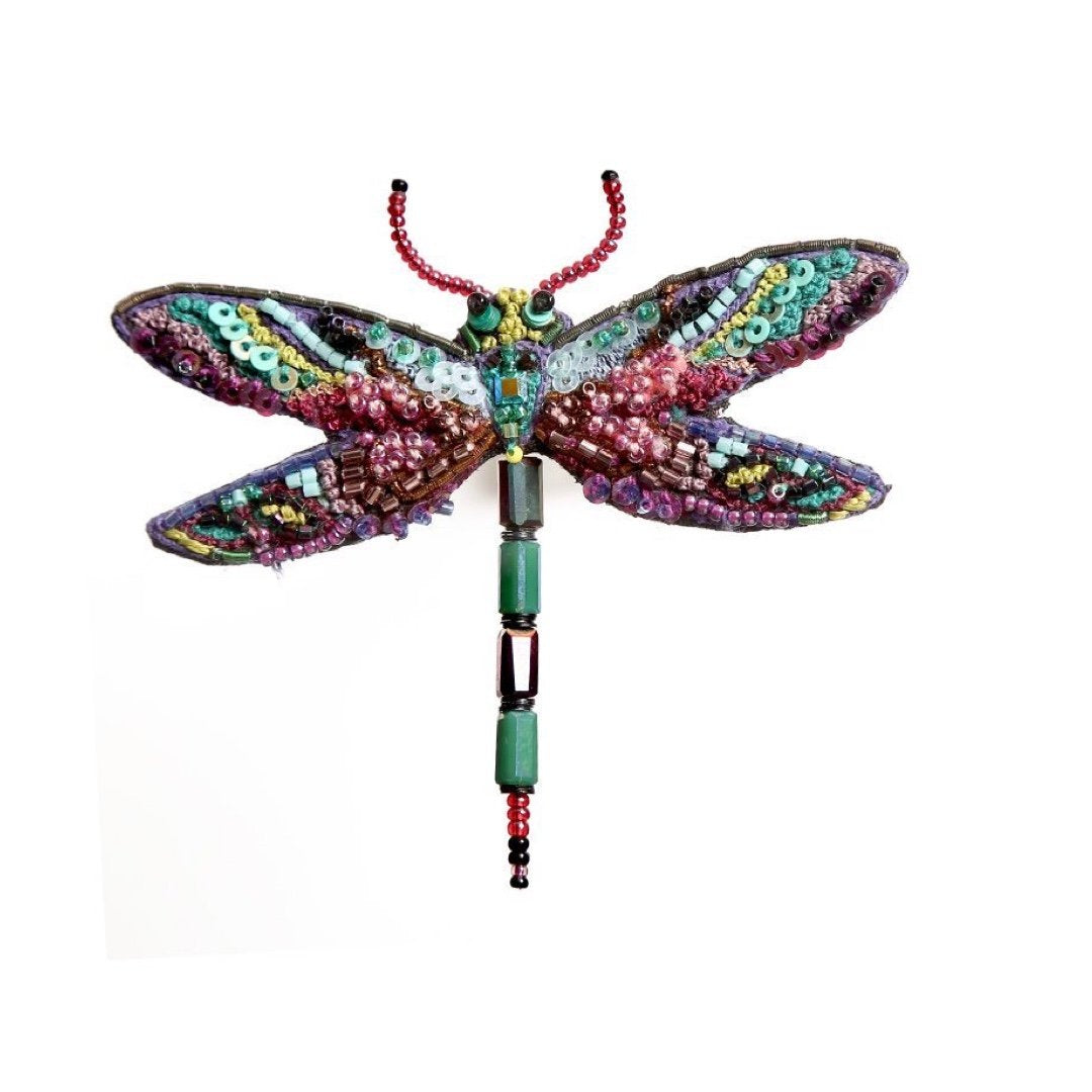 Amethyst Dragonfly Brooch
