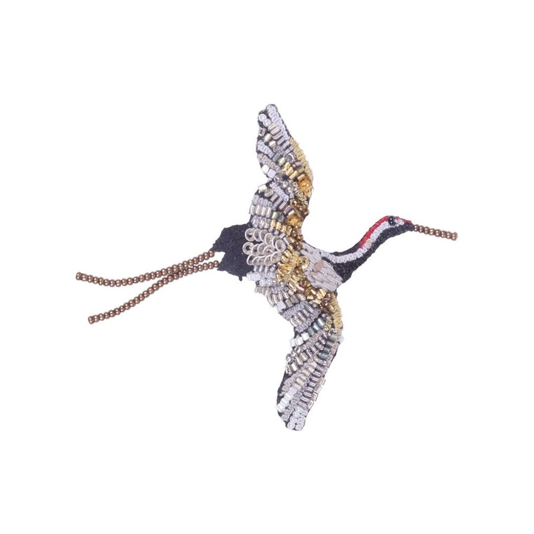 Flying Crane Brooch