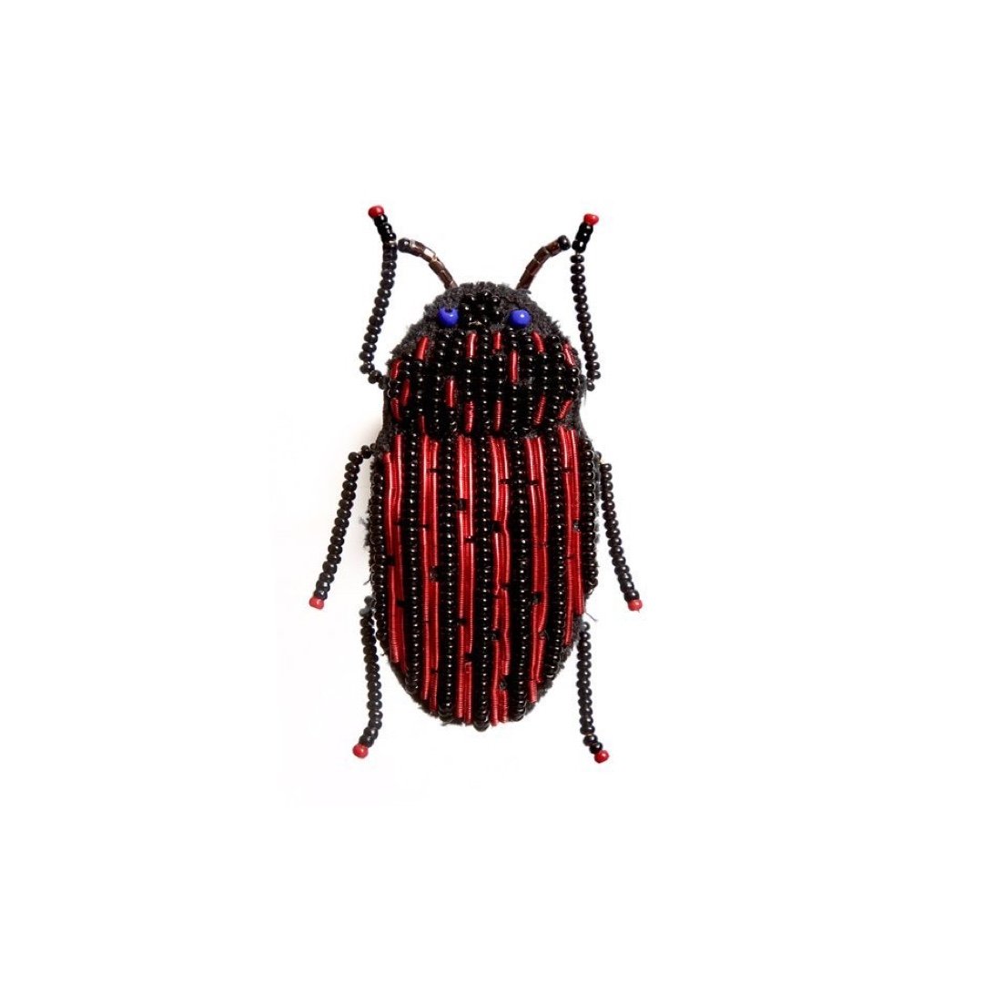 Red Rider Beetle Brooch