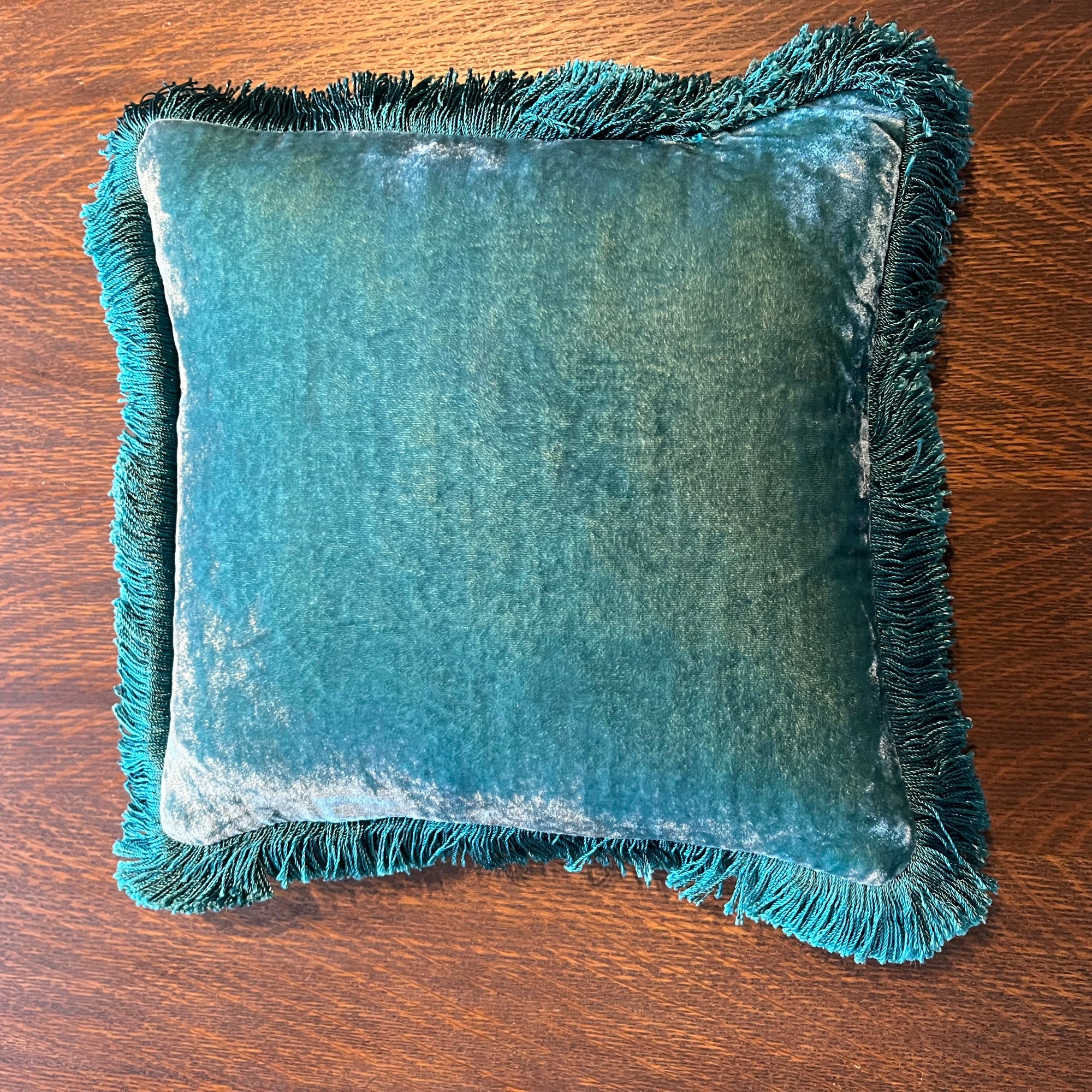 Anke Drechsel Blue Jay Pillow 10.6" x 10.6" with Blue Jay Fringe