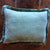 Berg Blue Silk Velvet Pillow with Air Blue Fringe by Anke Drechsel