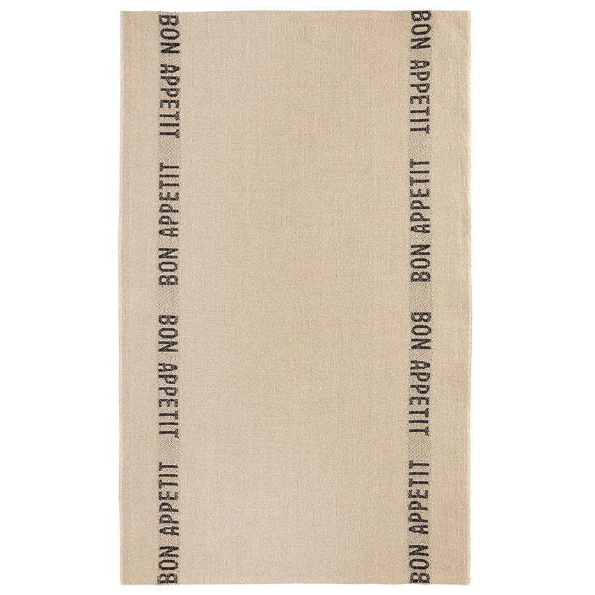 Bon Appetit Tea Towel Black