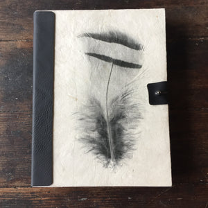 Handmade Paper Feather Journal