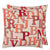 John Derian Alphabet Parchement Decorative Pillow 20" x 20"