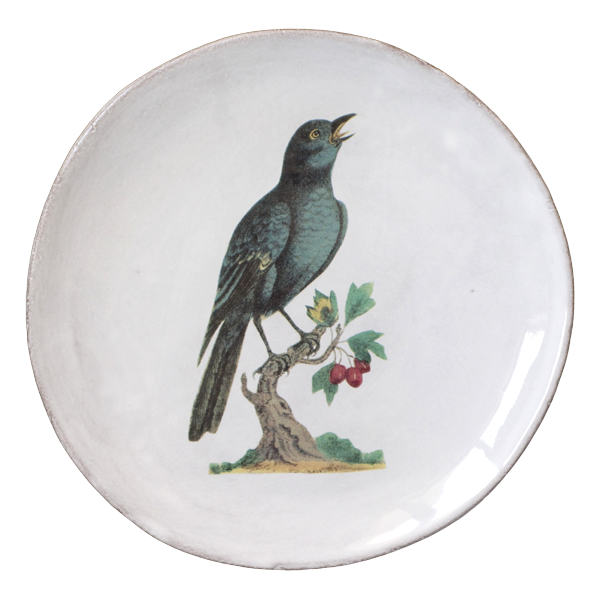 Astier de Villatte John Derian  Blue Sparrow Plate