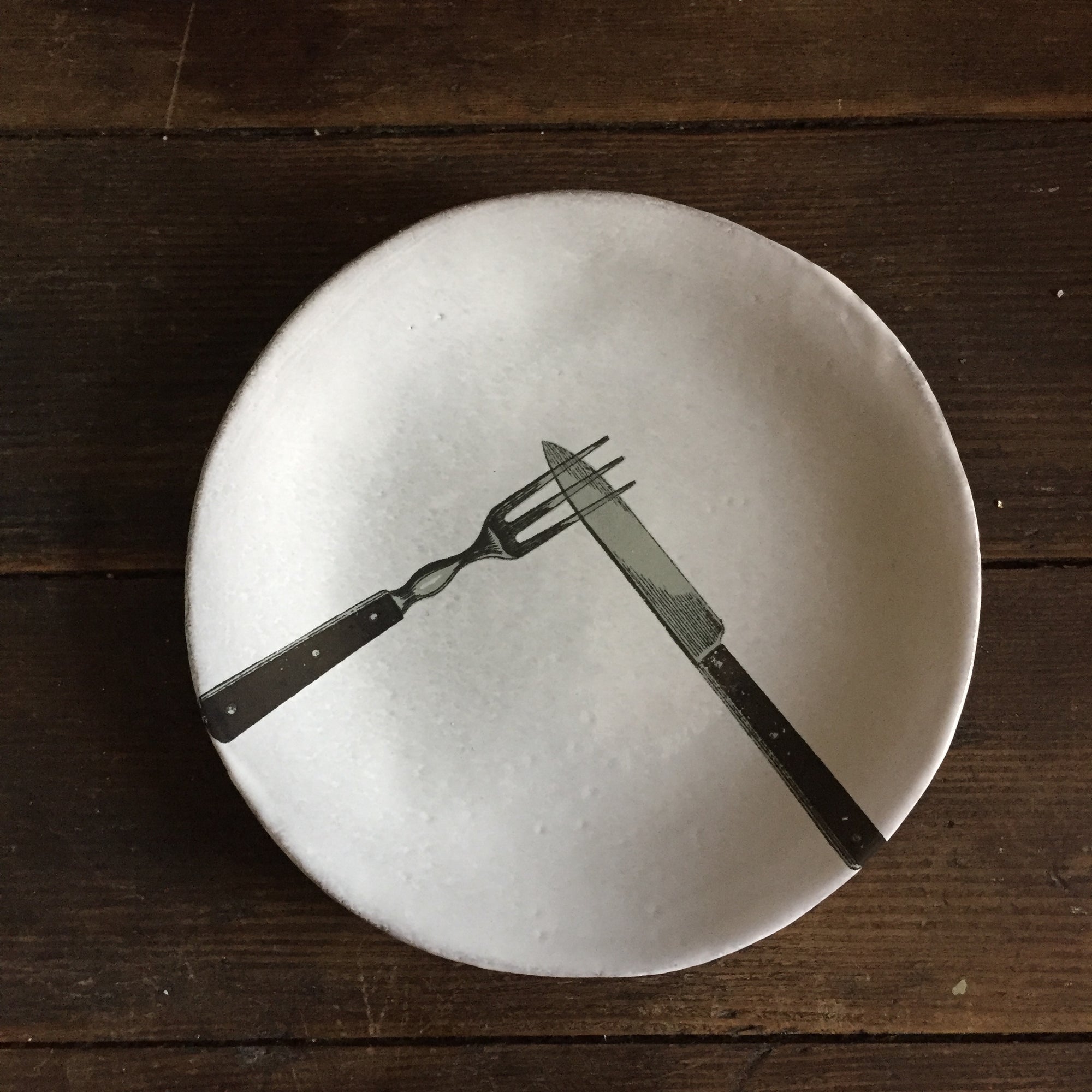 Astier de Villatte John Derian Fork and Knife Saucer